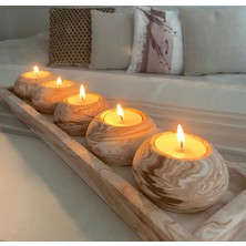 Mor Villa El Yapımı 5'li Set,Mumluk,Dekoratif Mumluk,Tealight Mumluk,Hediyelik Eşya