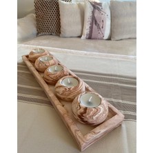 Mor Villa El Yapımı 5'li Set,Mumluk,Dekoratif Mumluk,Tealight Mumluk,Hediyelik Eşya