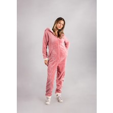 Seamount Kışlık Kapüşonlu Polar Peluş Tulum, Pijama Takımı