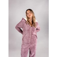 Seamount Kışlık Kapüşonlu Polar Peluş Tulum, Pijama Takımı