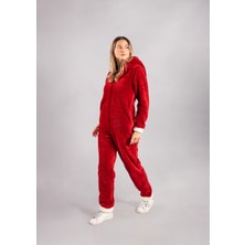 Seamount Kışlık Kapüşonlu Polar Peluş Tulum, Pijama Takımı