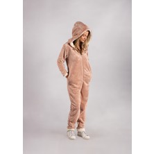 Seamount Kışlık Kapüşonlu Polar Peluş Tulum, Pijama Takımı