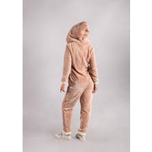 Seamount Kışlık Kapüşonlu Polar Peluş Tulum, Pijama Takımı