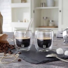 Astera Çift Camlı 2'li Espresso Bardak Seti, Şeffaf, 80 ml