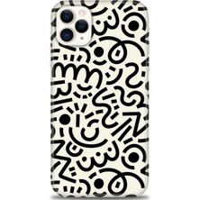 gmotp iPhone 11 Pro Max Kılıf Hd Baskılı - Siyah Beyaz