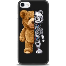 gmotp Apple iPhone Se 2020 Kılıf Hd Baskılı - Ayı ve Iskeleti