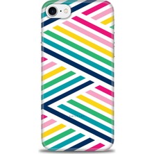 gmotp iPhone 8 Kılıf Hd Baskılı - Renkli Çubuklar