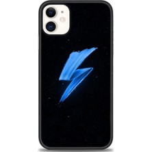 gmotp iPhone 11 Kılıf Hd Baskılı - Mavi Şimşek