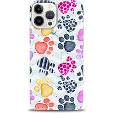 gmotp iPhone 15 Pro Kılıf Hd Baskılı - Renkli Patiler