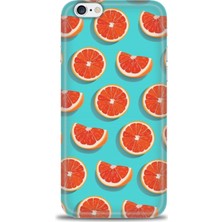 gmotp Apple iPhone 6 Kılıf Hd Baskılı - Portakal Dilimleri
