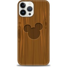 gmotp iPhone 15 Pro Max Kılıf Hd Baskılı - Ahşap Mickey