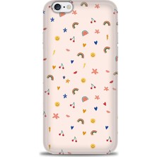 gmotp Apple iPhone 6 Kılıf Hd Baskılı - Kiraz ve Gökkuşağı