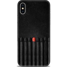 gmotp Apple iPhone x Kılıf Hd Baskılı - Kibrit Çöpleri