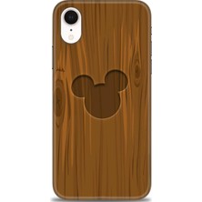 gmotp iPhone Xr Kılıf Hd Baskılı - Ahşap Mickey