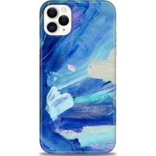 gmotp iPhone 11 Pro Max Kılıf Hd Baskılı - Mavi Beyaz