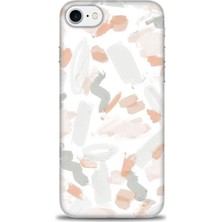 gmotp Apple iPhone Se 2020 Kılıf Hd Baskılı - Fırça Darbeleri