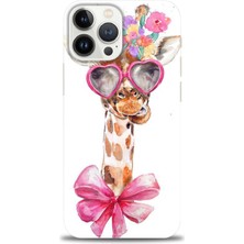 gmotp iPhone 16 Pro Max Kılıf Hd Baskılı - Gözlüklü Zürafa
