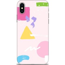gmotp Apple iPhone x Kılıf Hd Baskılı - Üçgen Kare