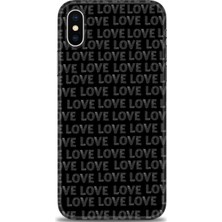gmotp Apple iPhone Xs Kılıf Hd Baskılı - Black Love