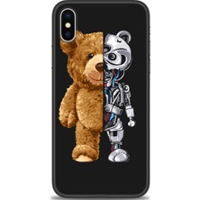 gmotp iPhone Xs Max Kılıf Hd Baskılı - Ayı ve Iskeleti