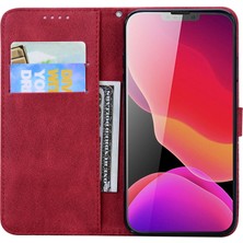 Manyi Mall - 9117 Samsung Galaxy A03S Kabartmalı Kelebek Çiçek Deri Folyo Cüzdan Bilek Kayışı Kart Yuvaları Tutucu Çevirmeli Telefon Kılıfı (Yurt Dışından)