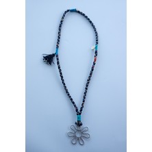 Lila Rosa Etnik Otantik Uzun Kolye