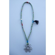 Lila Rosa Etnik Otantik Uzun Kolye