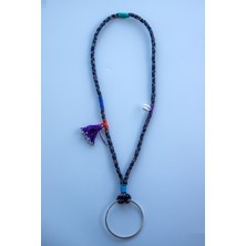 Lila Rosa Etnik Otantik Uzun Kolye