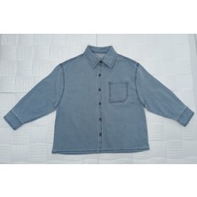 Jabber Kot Gömlek Erkek Çocuk Oversize Açık Mavi