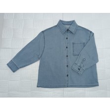 Jabber Kot Gömlek Erkek Çocuk Oversize Açık Mavi