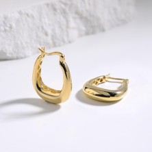 goldkupe 14 Ayar İtalyan Parlak Halka Altın Küpe 3,95 gr