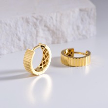 goldkupe 14 Ayar İtalyan Halka Desenli Altın Küpe 5,05 gr