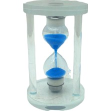Miss Mojo Küçük Cam Kum Saati Cam Standlı 5 Dakika Zamanlı = Çap: 5.8cm-Yükseklik: 9.8cm