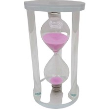 Miss Mojo Büyük Cam Kum Saati Cam Standlı 15 Dakika - Çap: 7.7cm-Yükseklik: 14.7cm