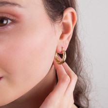 goldkupe 14 Ayar İtalyan Halka Altın Küpe 4,40 gr