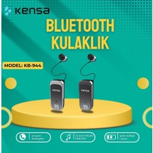 Kensa KB-944 Göstergeli Siyah Bluetooth Makaralı Kulaklık