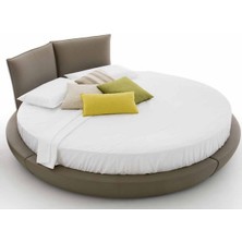 Zambak Tekstil Çap Seçenekli Yuvarlak Lastikli Çarşaf Seti  Pamuklu Saten