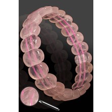 Tesbih Atölyesi Rolex Model Kalite Pembe Kuvars Taşı Bileklik