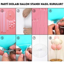 Alshop 2 Adet Balon Süsleme Standı 7li Çubuklu Ikili Set Ayaklı Stand