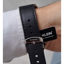 Daniel Klein Siyah Deri Kayışlı Fonksiyonları Aktif Takvimli Erkek Kol Saati