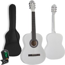 Midex CG-34WH-PAK Kaliteli 34 İnç 1/2 Juniur Çocuk Gitarı Seti 4-8 Yaş Arası + Tuner Çanta Capo Askı Nota Sticker Pena Metod