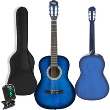 Midex CG-34BL-PAK Kaliteli 34 İnç 1/2 Juniur Çocuk Gitarı Seti 4-8 Yaş Arası + Tuner Çanta Capo Askı Nota Sticker Pena Metod