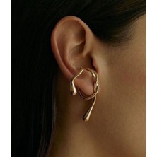 Green Orange Twist Earcuff