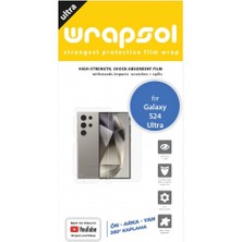 Wrapsol Samsung Galaxy S24 Ultra Ön, Arka ve Yan 360 Derece Tam Kaplama Poliüretan Film