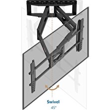 Nb North Bayou Nb Sp5 Profosyonel 75INCH–110INCH Büyük Ekranlar Için Hareketli Tv Askı Aparatı