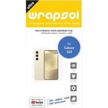 Wrapsol Samsung Galaxy S24 Ön, Arka ve Yan 360 Derece Tam Kaplama Poliüretan Film