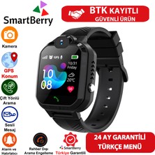 Smartberry Q20 Gps Konumlu Akıllı Çocuk Takip Saati Sim Kartlı Arama, Kameralı, Gizli Dinleme Özellikli - Siyah