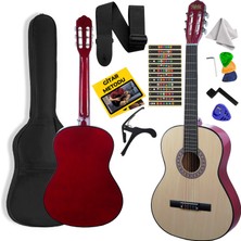 Midex CG-270NT Klasik Gitar 4/4 Yetişkin Boy Sap Ayarlı Full Set