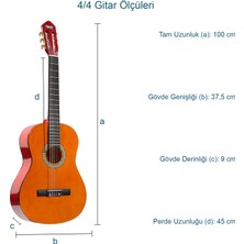 Midex CG-270M Doğal Renk Klasik Gitar 4/4 Yetişkin Boy Sap Ayarlı Full Set