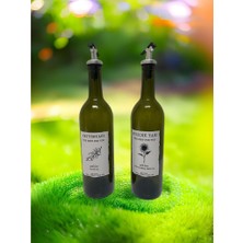 Bilgarden With Love 2X750 ml Koyu Renk Zeytinyağı ve Ayçiçek Yağı Şişesi Yağdanlık